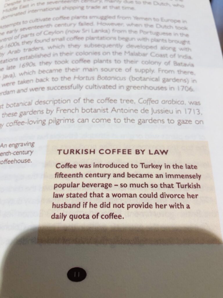 written coffee law about women being able to divorce her husband if he did not provide enough coffee