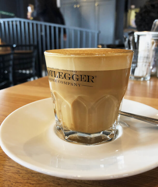 bootlegger glass with coffe